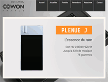 Tablet Screenshot of cowon-france.com